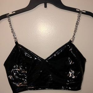 Sexy goth crop top